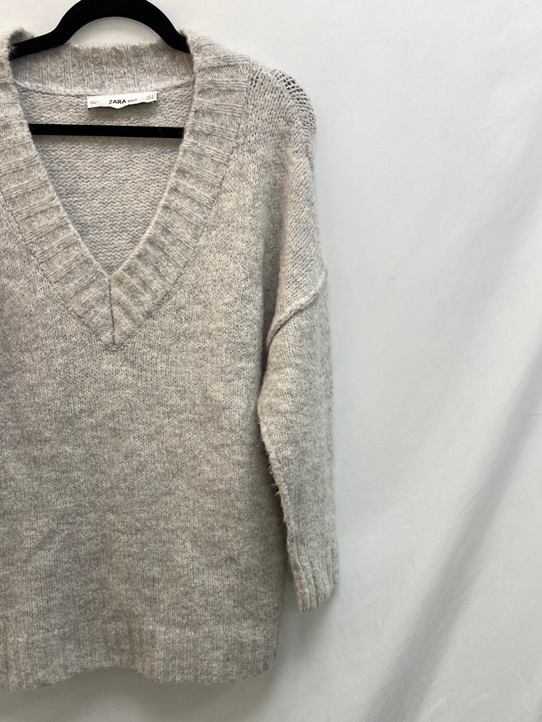 ZARA.Jersey gris oversized T.S
