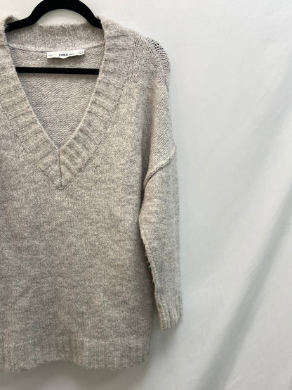 ZARA.Jersey gris oversized T.S