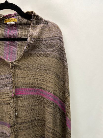 BEATRIZ SAN FRANCISCO. Striped knit poncho