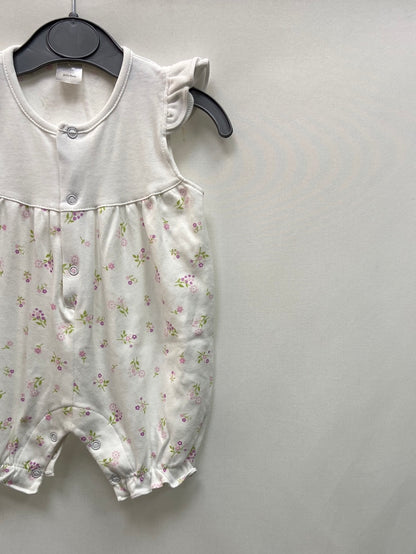 OTHERS. White floral baby jumpsuit 3-6 months