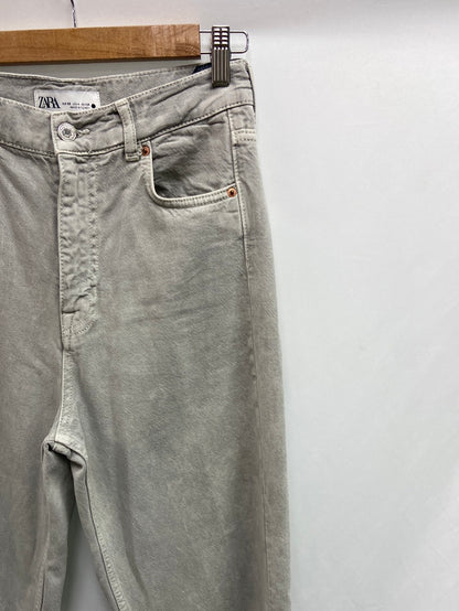 ZARA. Wide-leg grey trousers, size 36