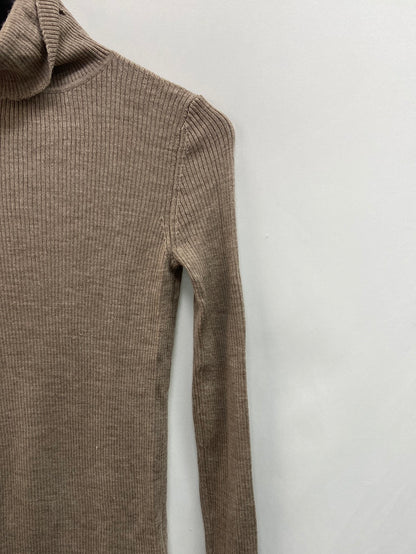 UNIQLO. Jersey beige canalé T.xs