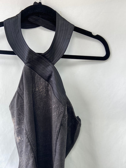 OTHERS. Grey dress tied at the neck TM