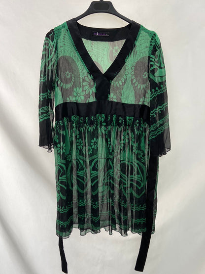 MINA UK.blusa/vestido corto transparente T.M/L