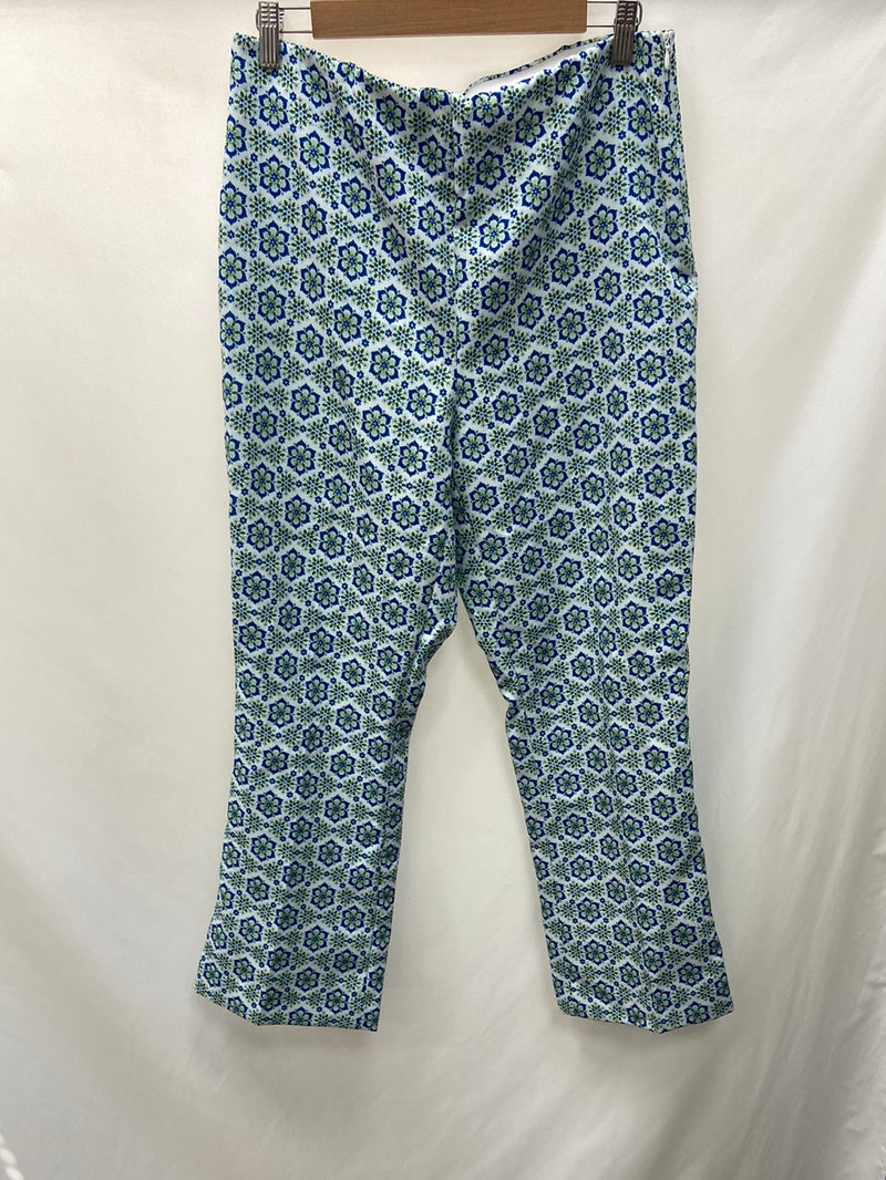 ZARA.Pantalones azules estampados T.XL