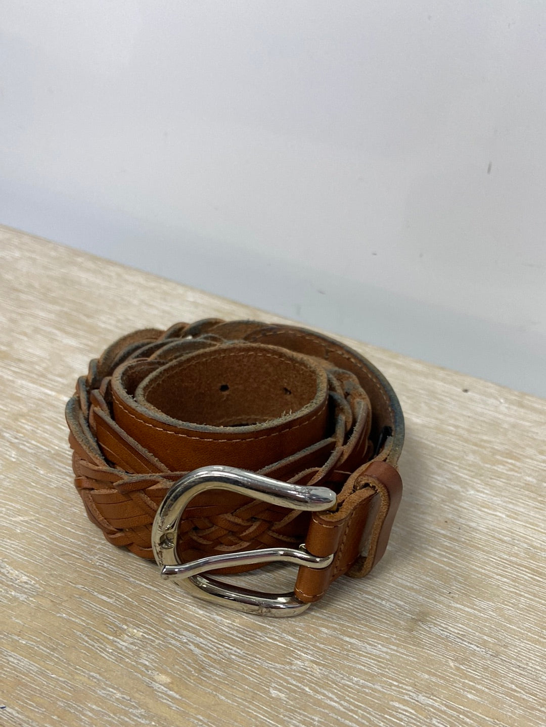 SAZENE. Cinturón piel trenzado T.80 (TARA)