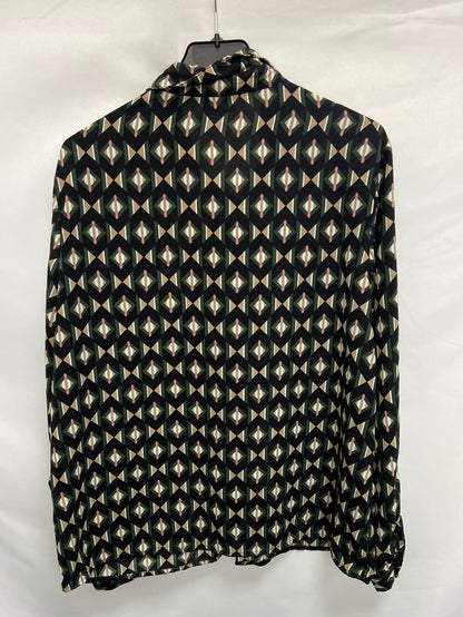 VILA.Green retro print blouse T.42(m)