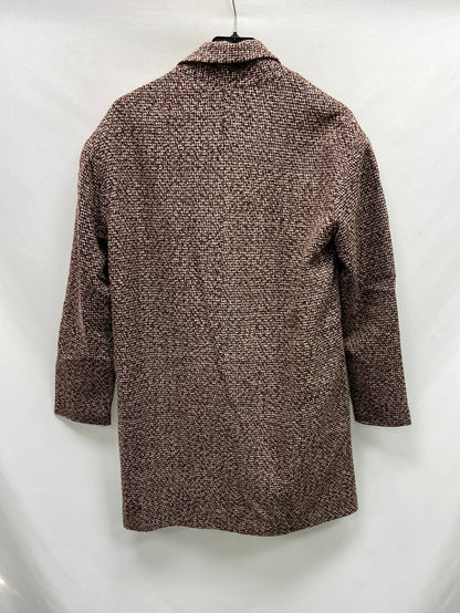 PULL&BEAR.Blazer jaspeada burdeos T.S