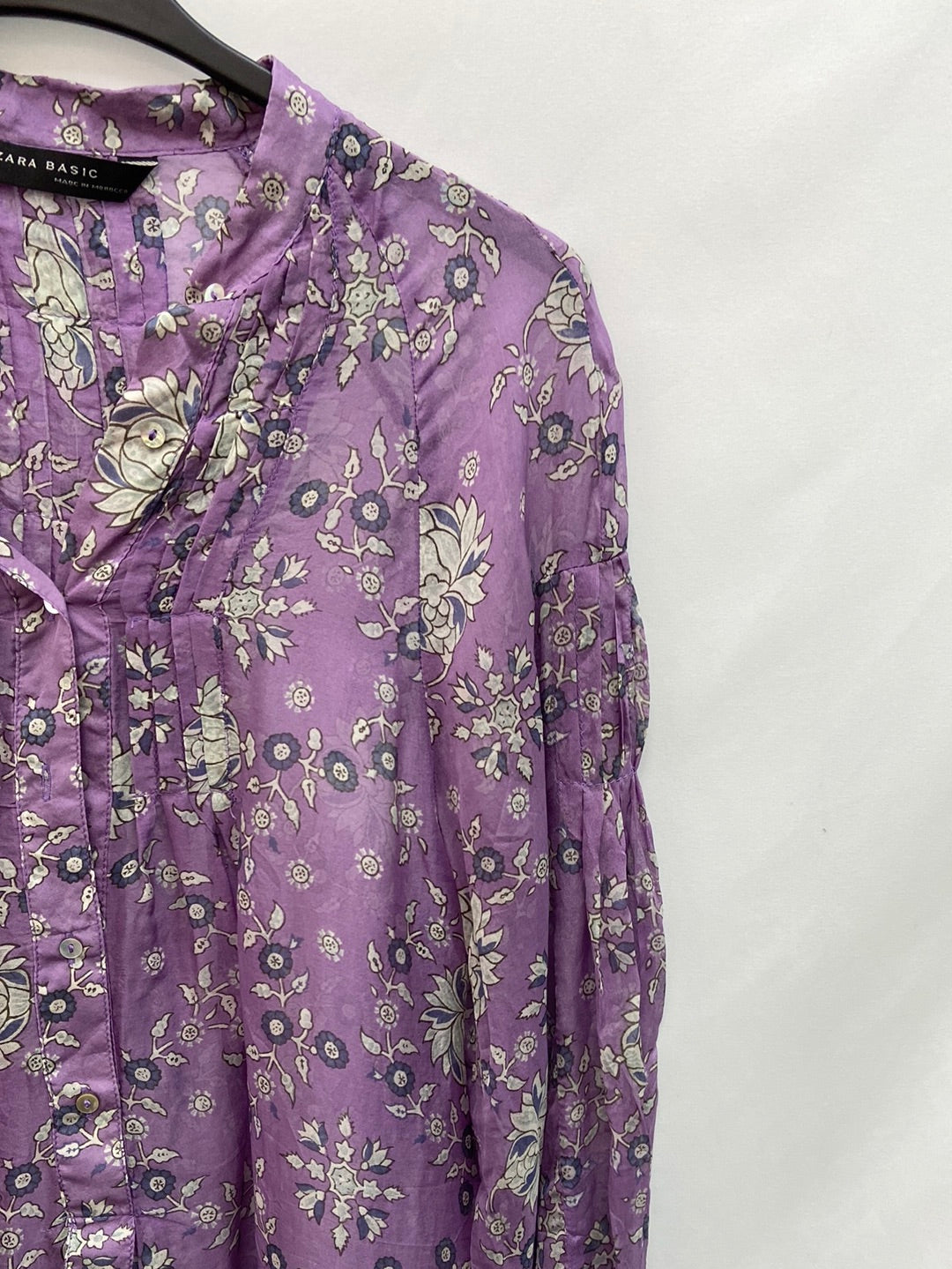 ZARA.Blusa 100% seda T.s