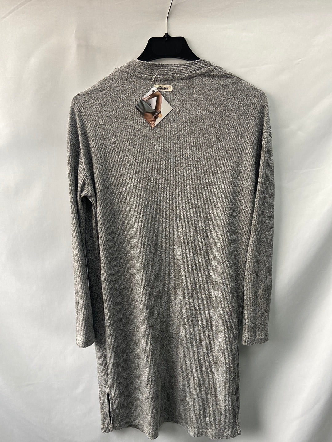 DOUBLE AGENT. Chaqueta/cárdigan punto gris T.xs