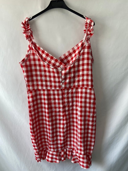 OTHERS. Checked wrap dress S.XL