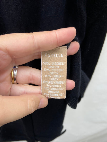 BEL AIRE. Vestido de punto negro T.m