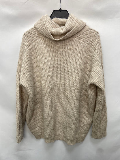 MANGO.Jersey beige cuello alto T.S