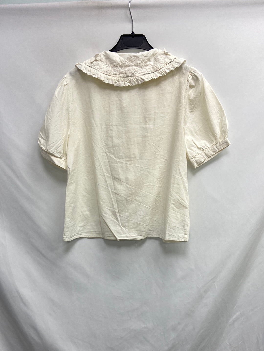 ZARA. Camisa beige bordada T.13/14 (xs)