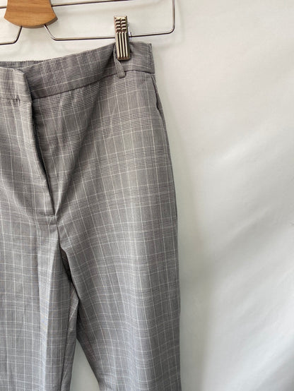 ZARA.Straight houndstooth trousers S.34