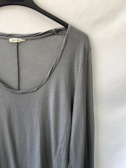 AMERICAN VINTAGE.Camiseta manga larga gris T.s