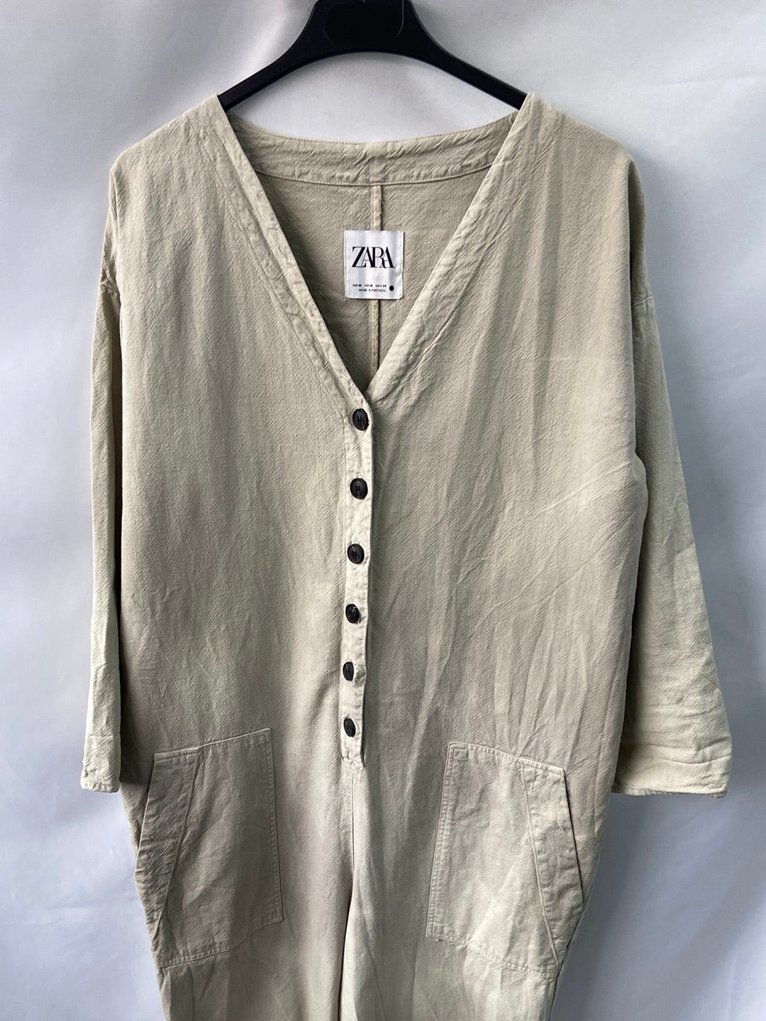 ZARA.Mono largo oversized textura T.M