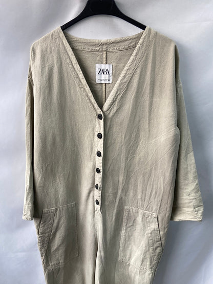 ZARA.Mono largo oversized textura T.M