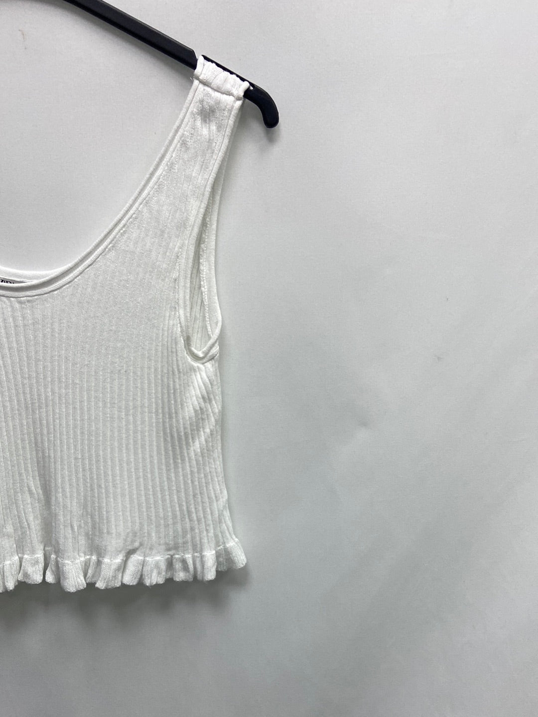 ZARA.Croptop punto canalé T.M