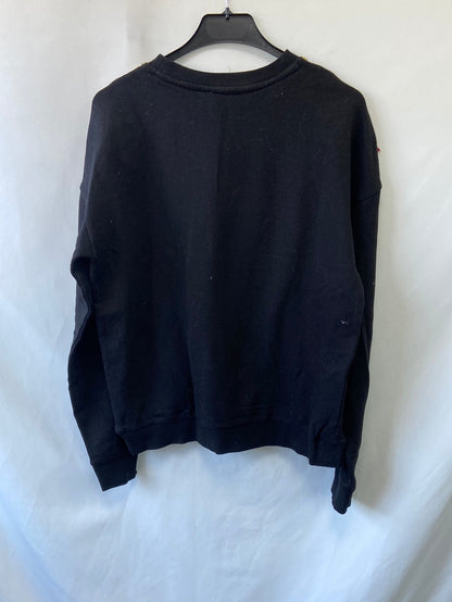 MANGO.Sudadera bordada flecos T.M