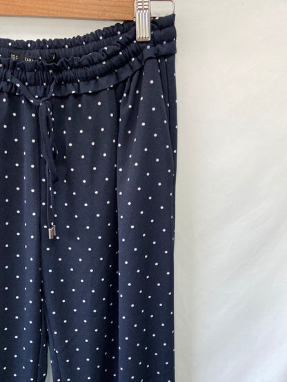 ZARA.Pantalones relajados lunares T.M