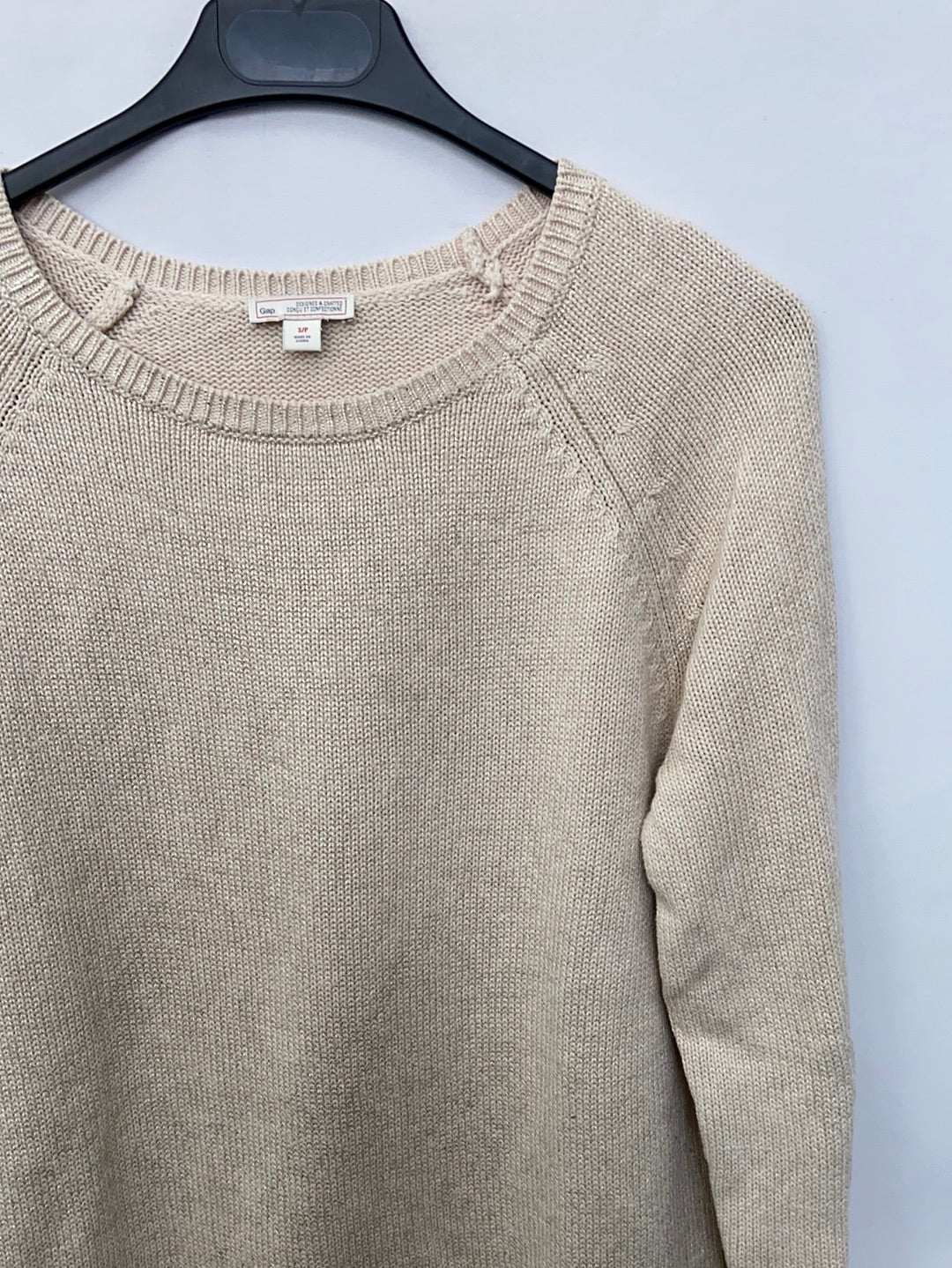 GAP.Jersey beige hilos plateados T.s