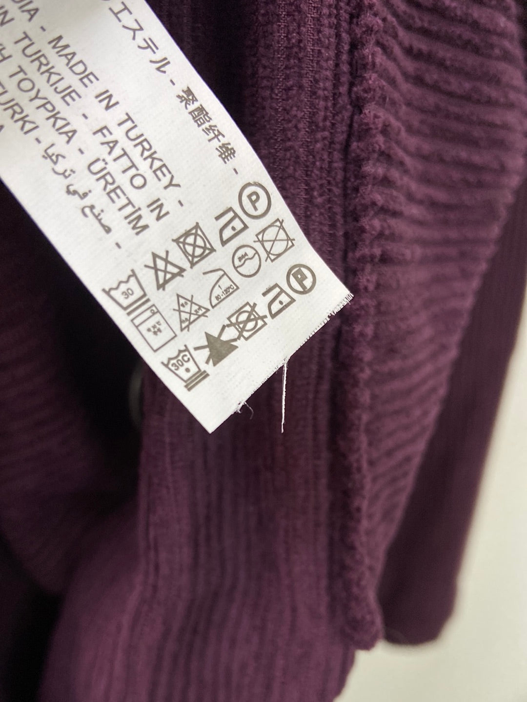 ZARA.Camisa/sobre camisa morada pana oversized T.M