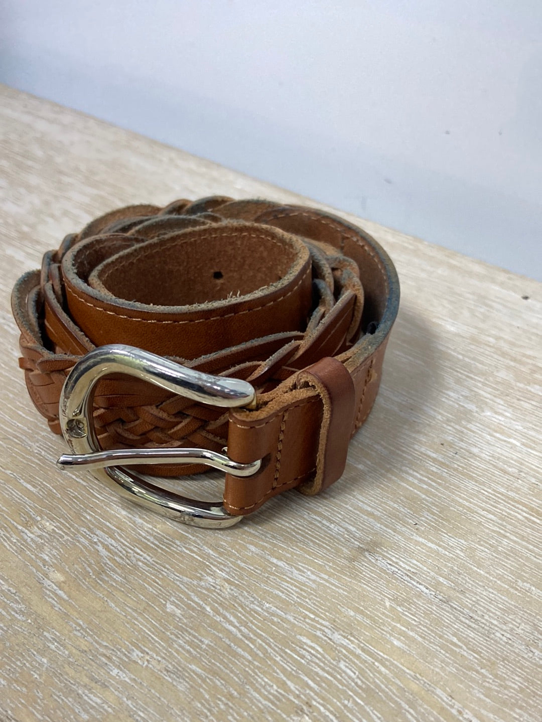 SAZENE. Cinturón piel trenzado T.80 (TARA)