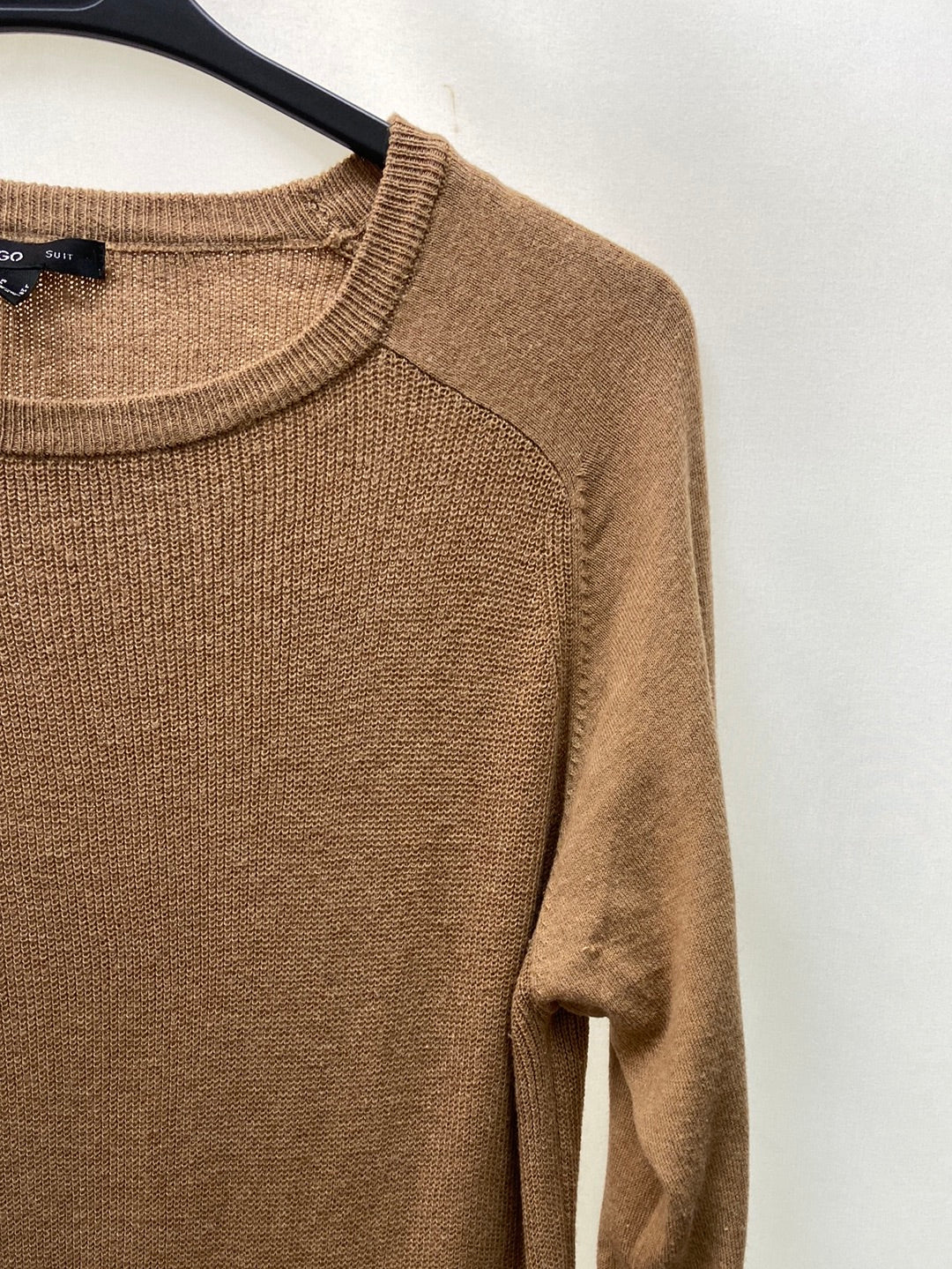 MANGO. Camel double textured jersey TL