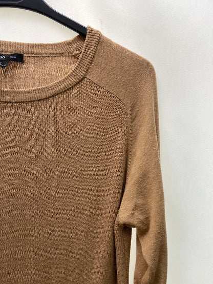 MANGO. Camel double textured jersey TL
