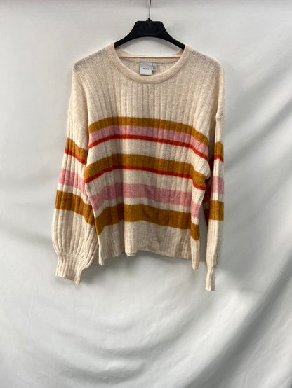 ICHI. Pink striped Ts sweater