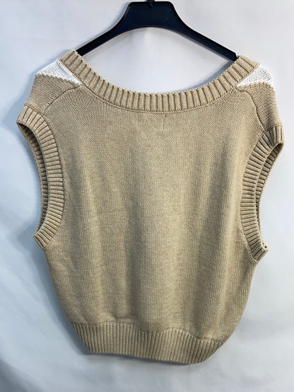 PACIFIC REPUBLIC.Jersey sin mangas rombos T.L