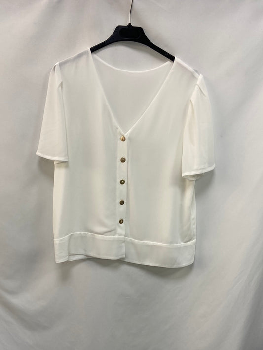 LVR X BIMANI. Blusa blanca botones T.m