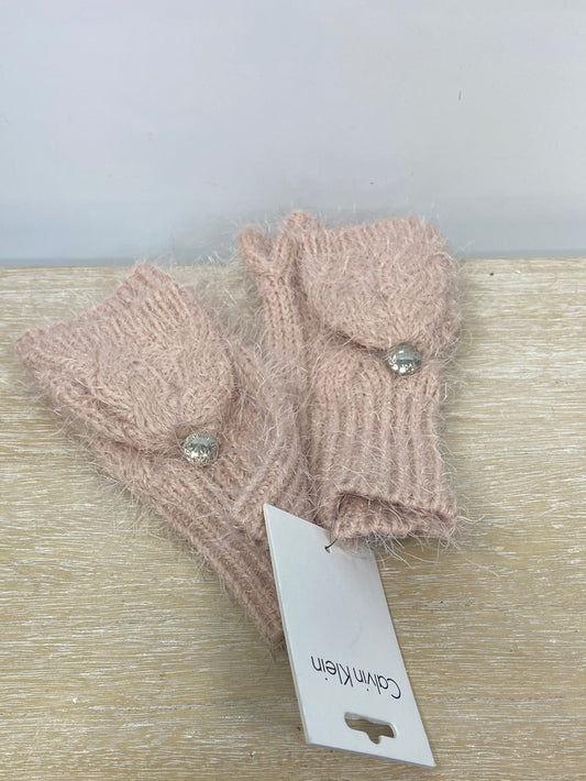 CALVIN KLEIN. Manoplas rosa pelito  TU