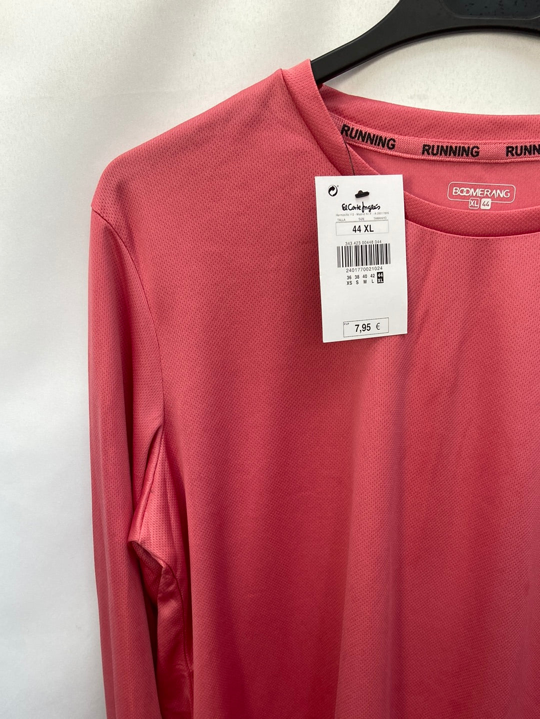 BOOMERANG.Camiseta rosa deporte T.XL (M)