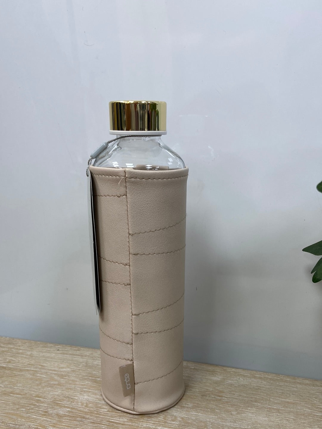 EQUA.Botella cristal agua funda rosa