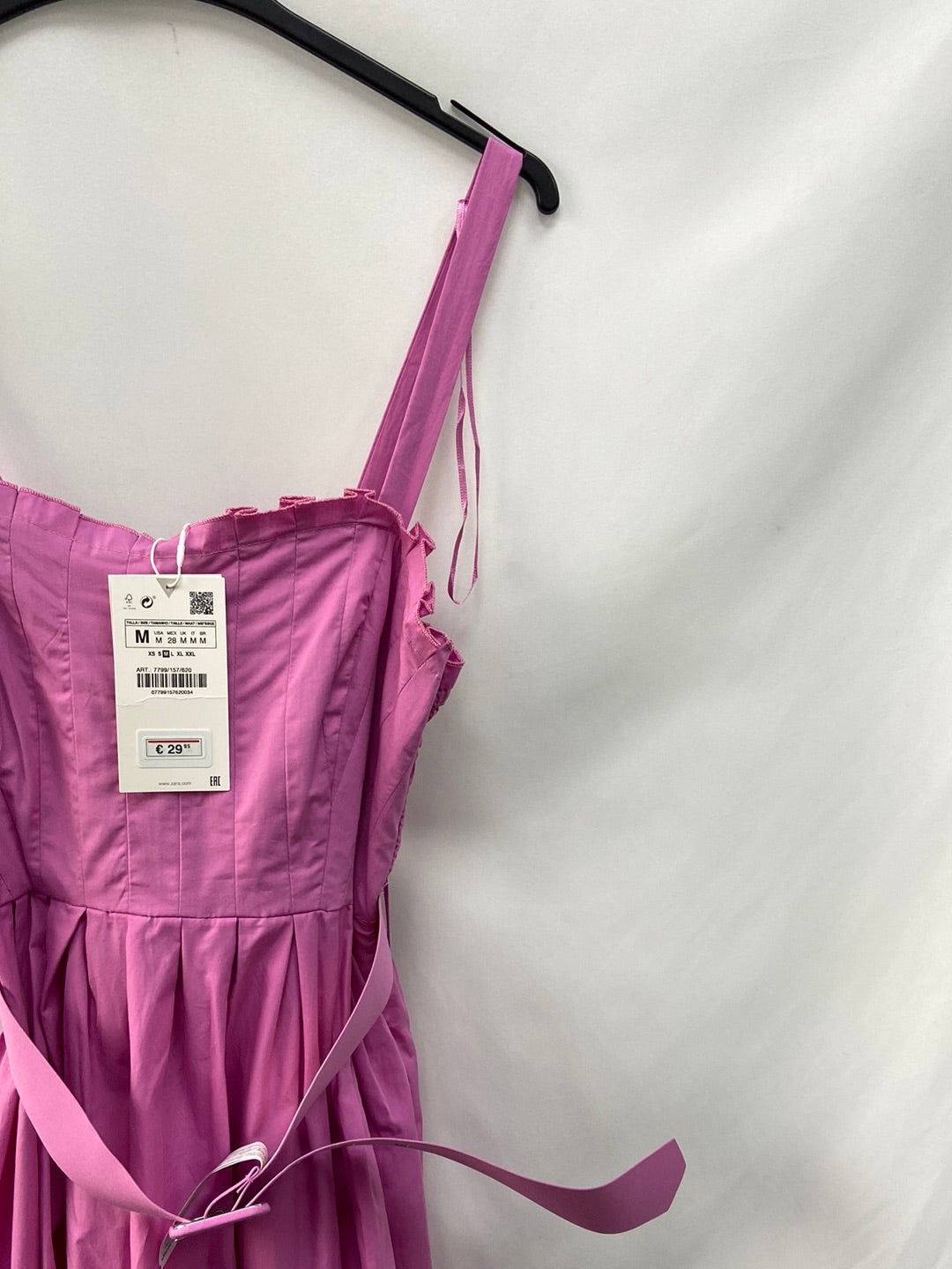 ZARA. Pink midi dress TM