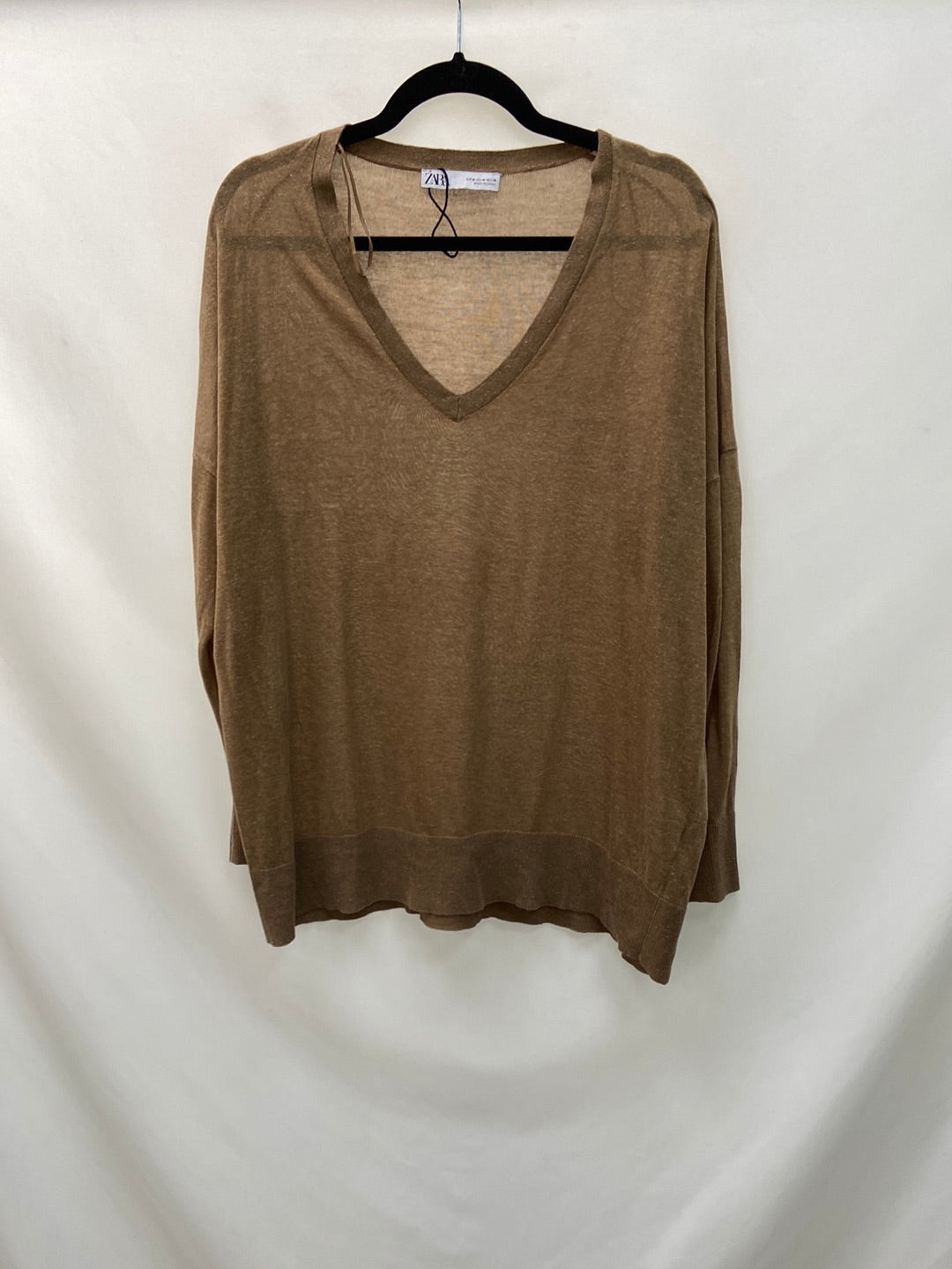 ZARA.Jersey fino camel T.M