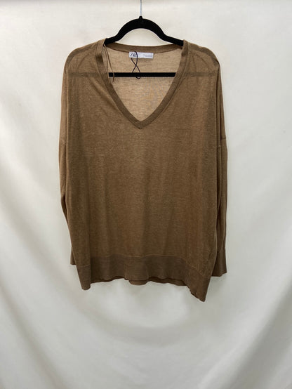 ZARA.Jersey fino camel T.M