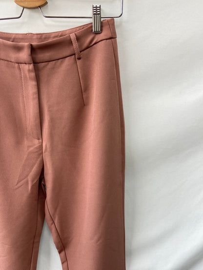 SHEIN.Pantalones pinzas rosa apagado T.S