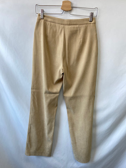 ZARA.Beige suede pants T.14 (34)