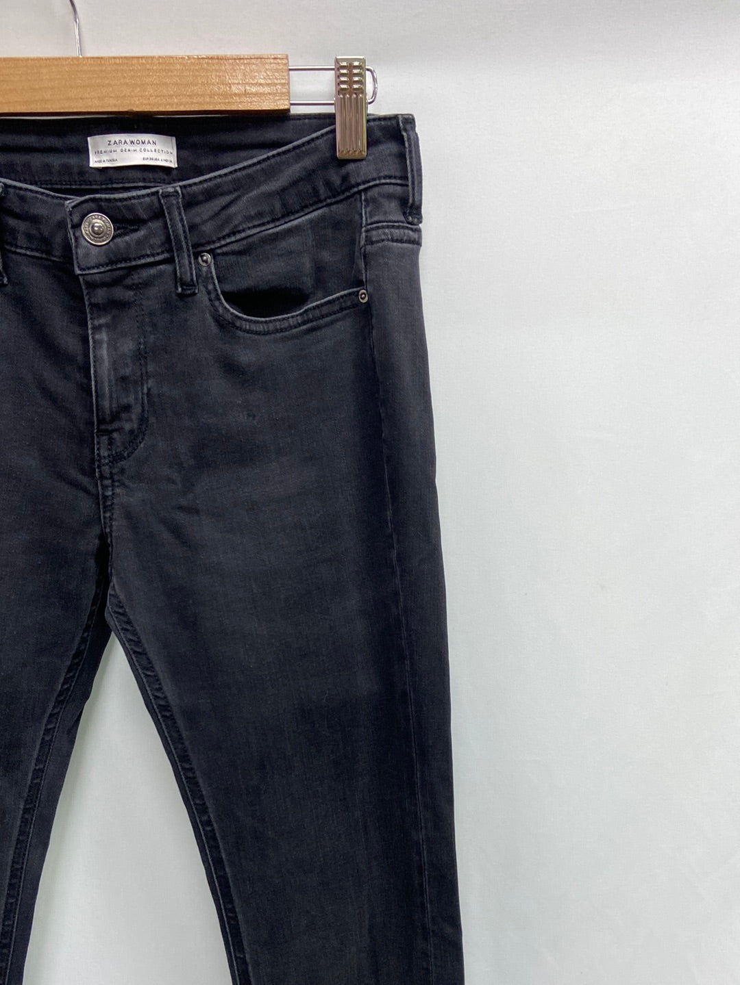 ZARA. Black flared jeans, size 36