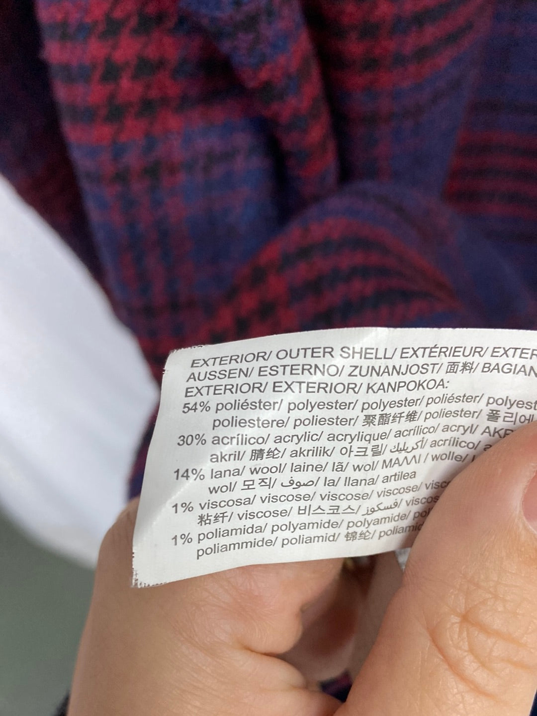 PULL&amp;BEAR. Checked cloth coat Tm