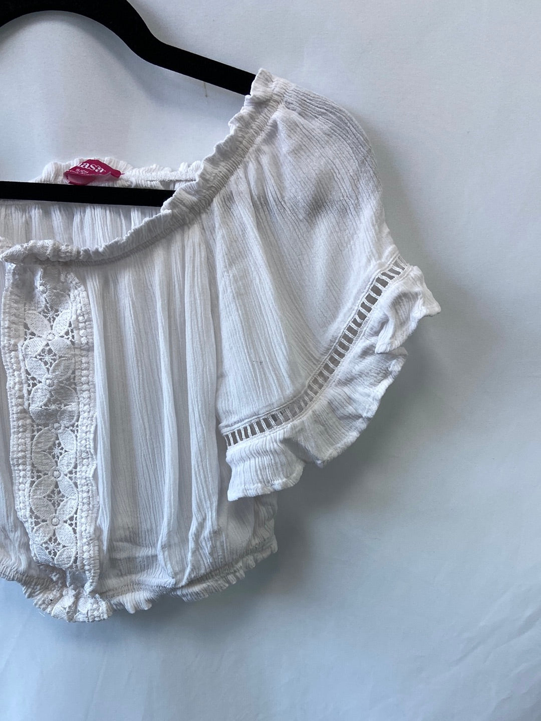 OTRAS.Croptop blanco T.S