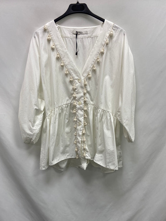 UTERQÜE.blusa blanca T.M