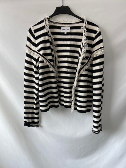 BIMBA Y LOLA. Chaqueta punto flecos T.m