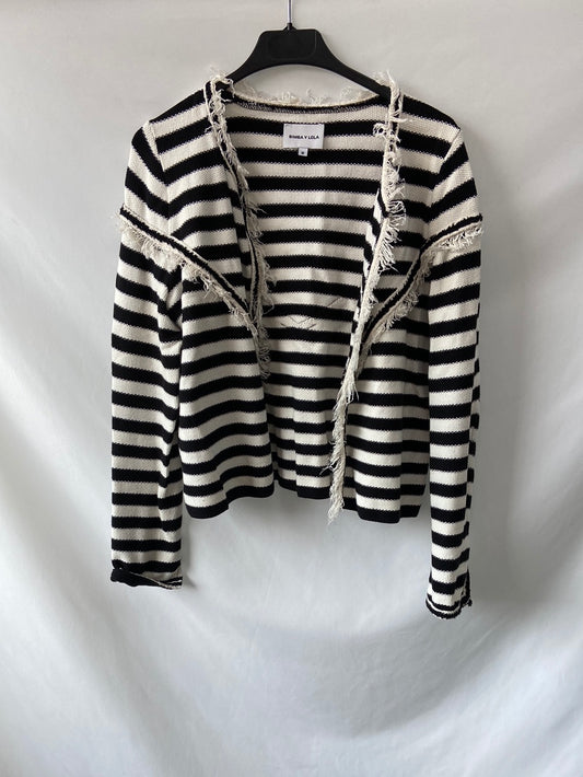 BIMBA Y LOLA. Chaqueta punto flecos T.m