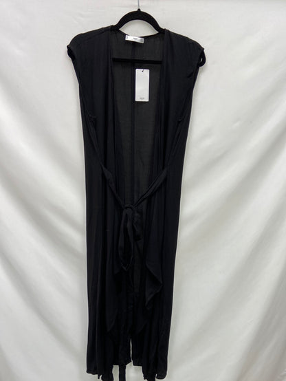 MANGO.Long black vest TM