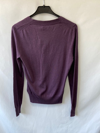 MASSIMO DUTTI.Rebeca punto morada T.s