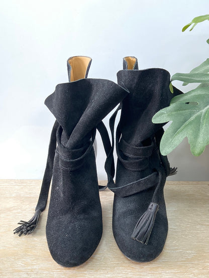 BA&SH.Botines negros piel T.36